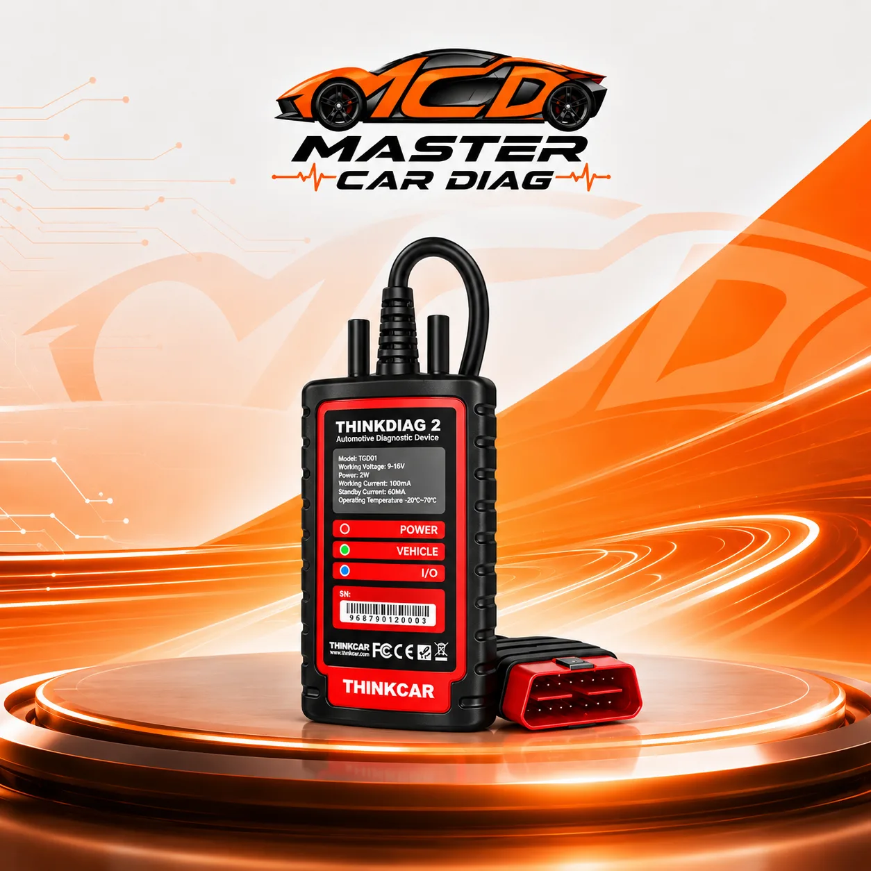 Thinkcar Thinkdiag 2 Bluetooth OBD-II arayüzü