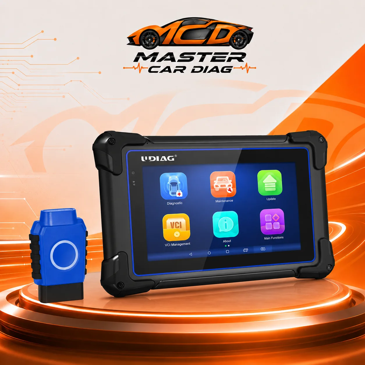 UDIAG X-50 diagnostik cihazı, 7 inç ekran